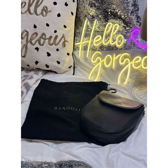 Bandolier shay black gold convertible crossbody bag & multi wear straps leather - Picture 5 of 10